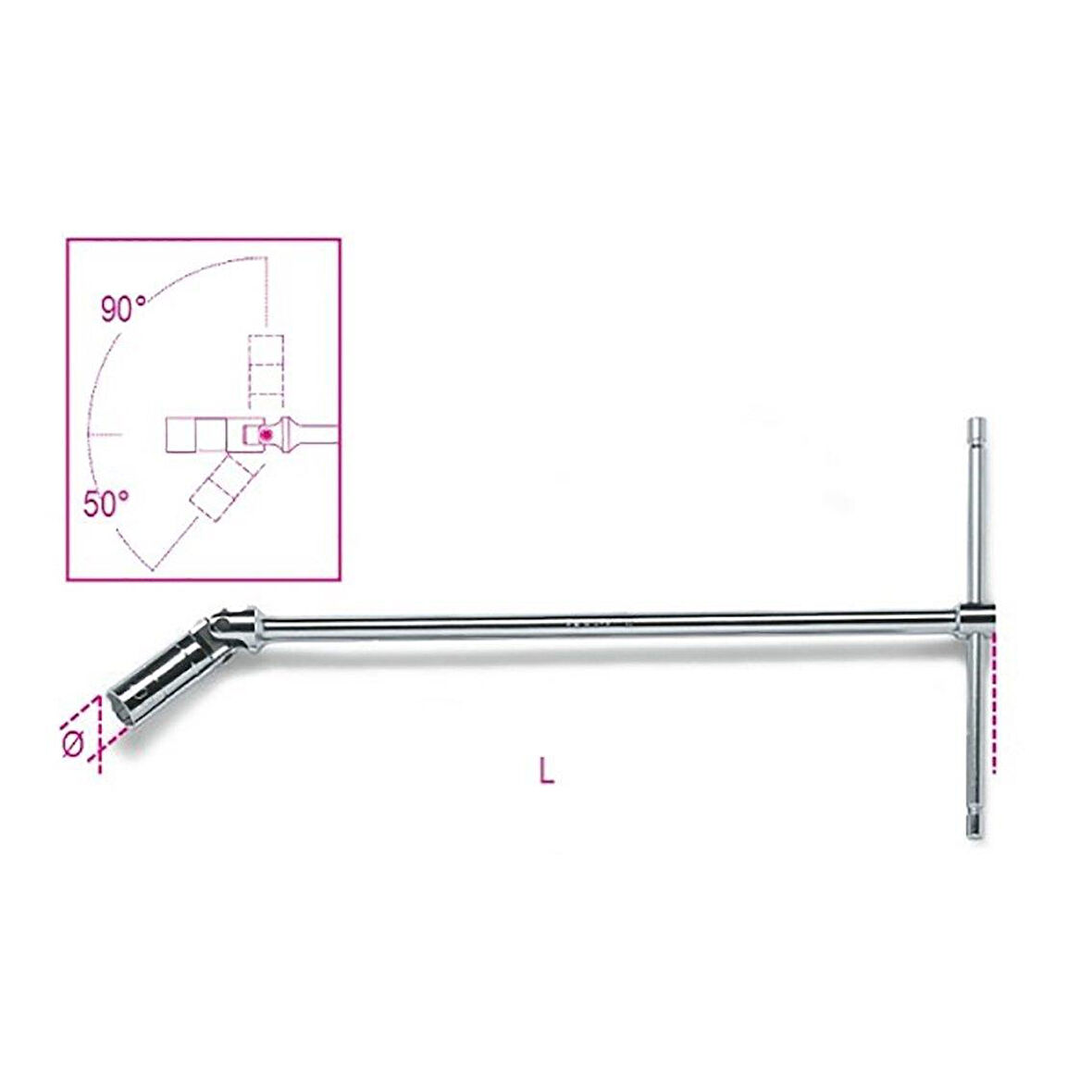 Beta 959 14 Mafsallı Buji Lokması Uzun 14mm 9/16''