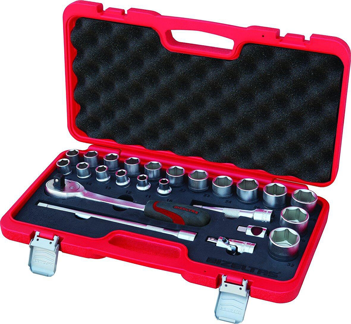 İzeltaş 1113 00 2024 1/2'' Altı Köşe Lokma Anahtar Takımı 24 Parça