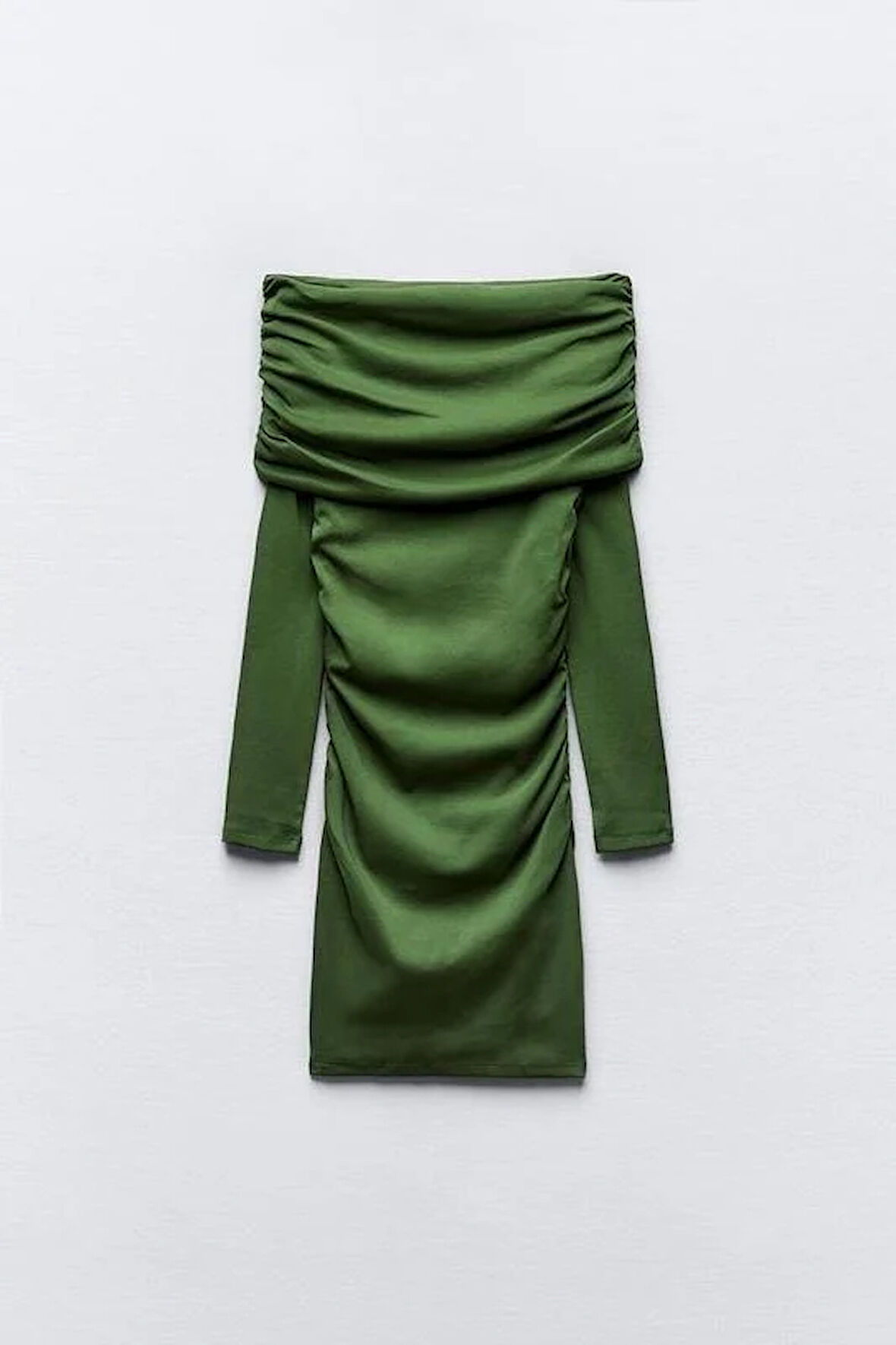 Kadın Madonna Mendil Yaka Fırsat ürün Büzgülü Mini Elbise