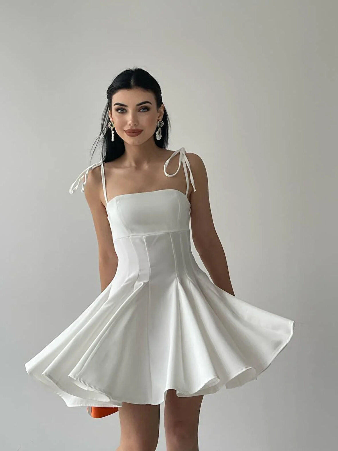 Clara Askılı Mini Elbise