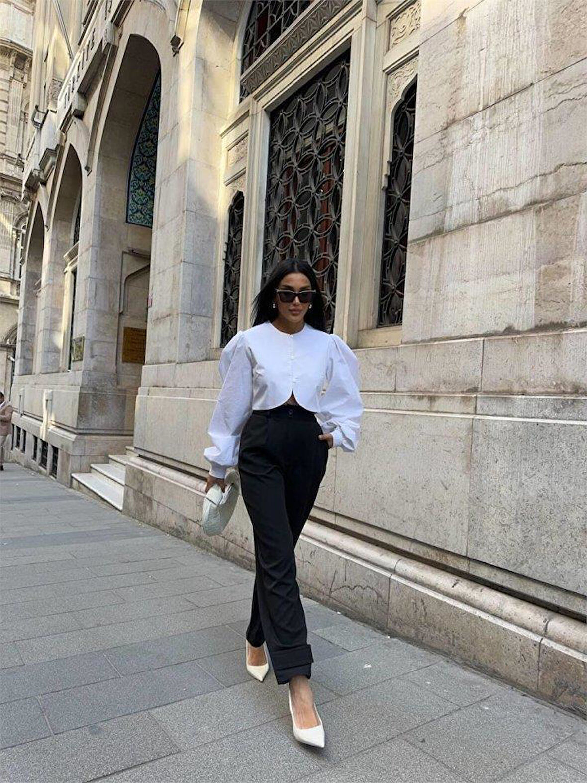 PAÇASI CIRTLI PANTOLON - Siyah