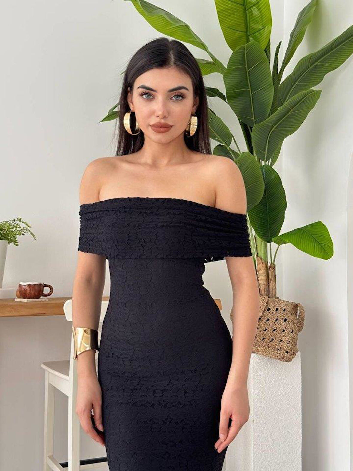 Uyef Straplez Elbise