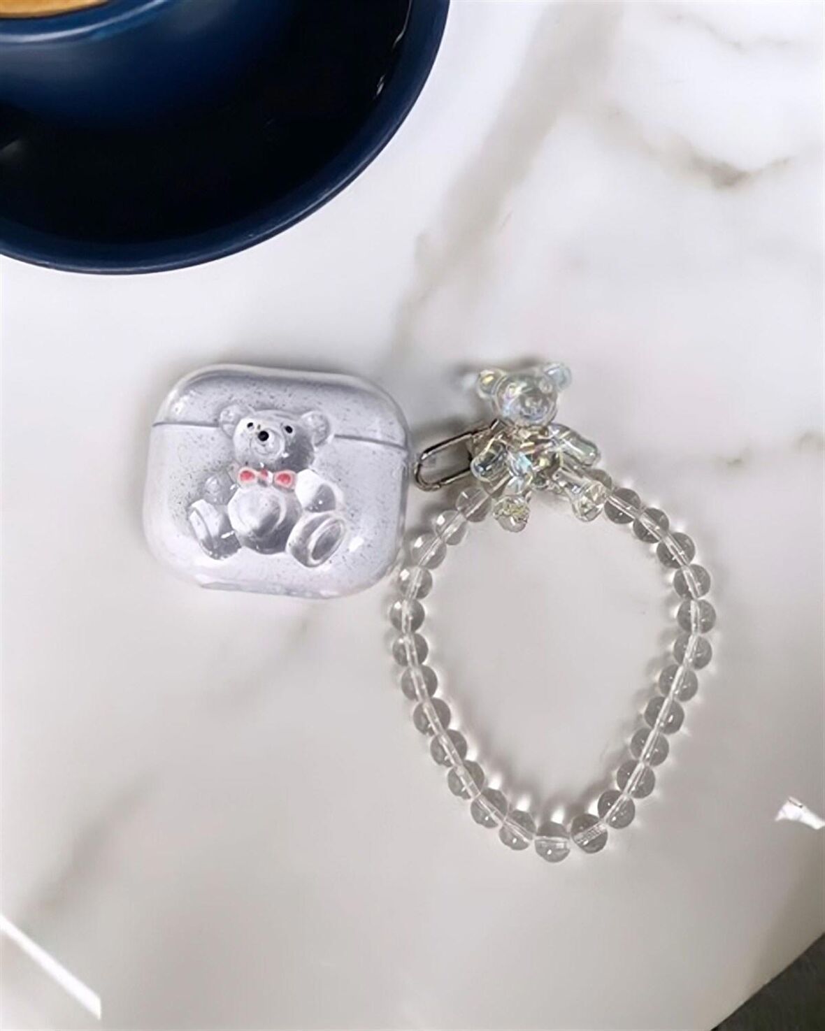 Şeffaf Ayıcıklı Airpods Kılıf