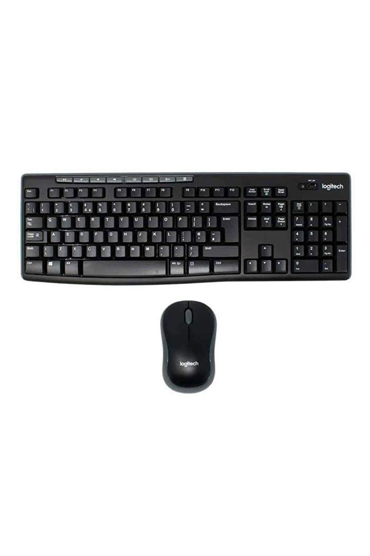 Mk270 920-004525 Nano Usb Q Tr Optik Siyah Kablosuz Klavye Mouse Set