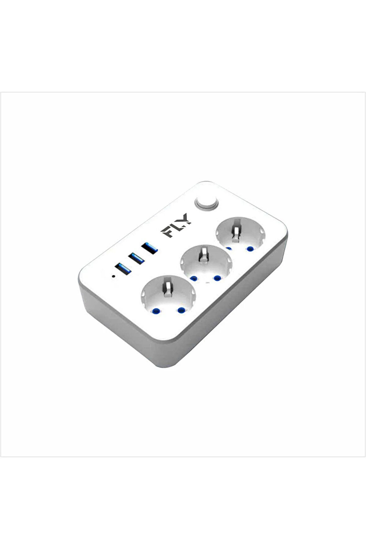 -3406-01 Termal Akım Korumalı 3'lü Priz 3 Usb 2m 2.1a Uzatma Kablosu