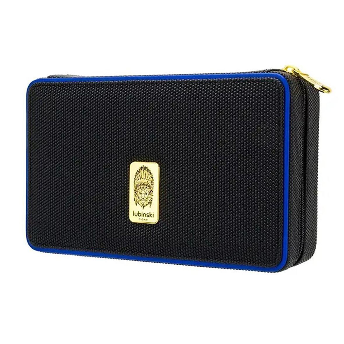 Lubinski Deri-Silikon Seyahat Puro Çantası Humidor Siyah/Lacivert