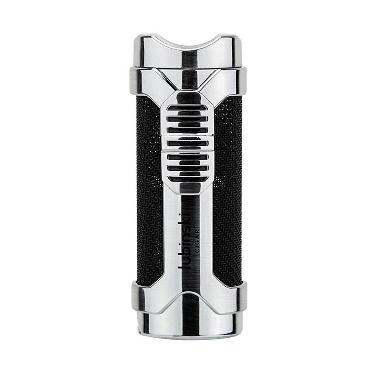 Lubinski Cigar Sehpa Kapaklı Delicili Tek Torch Puro Çakmağı Silver