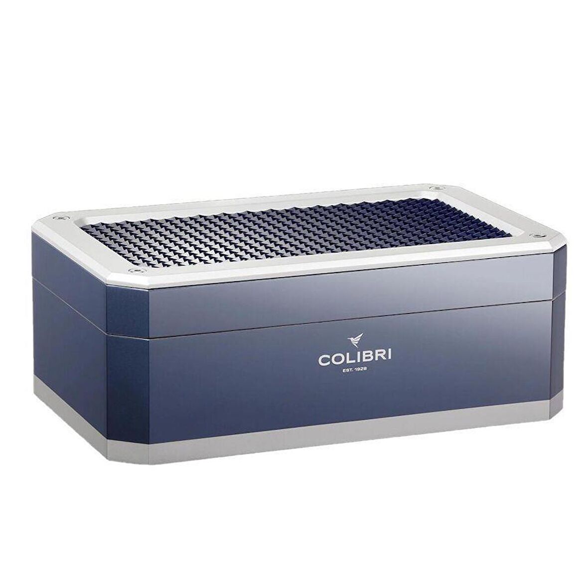 Colibri Rally Humidor Puro Kutusu Piano Navy/Silver 120's