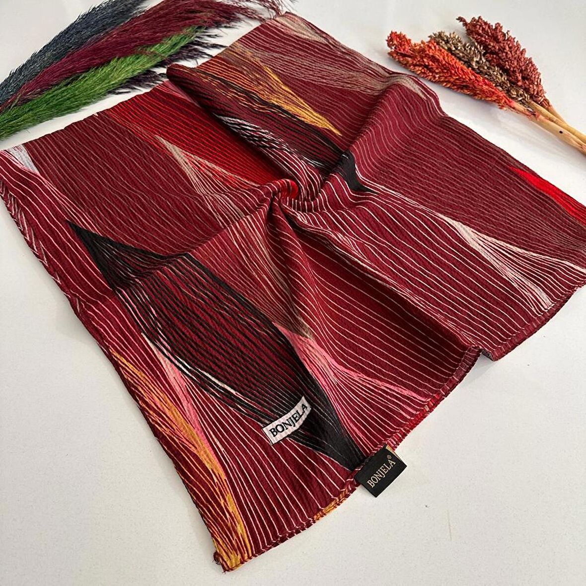 Bonjela Desenli Mio Cazz Eşarp BJ1106