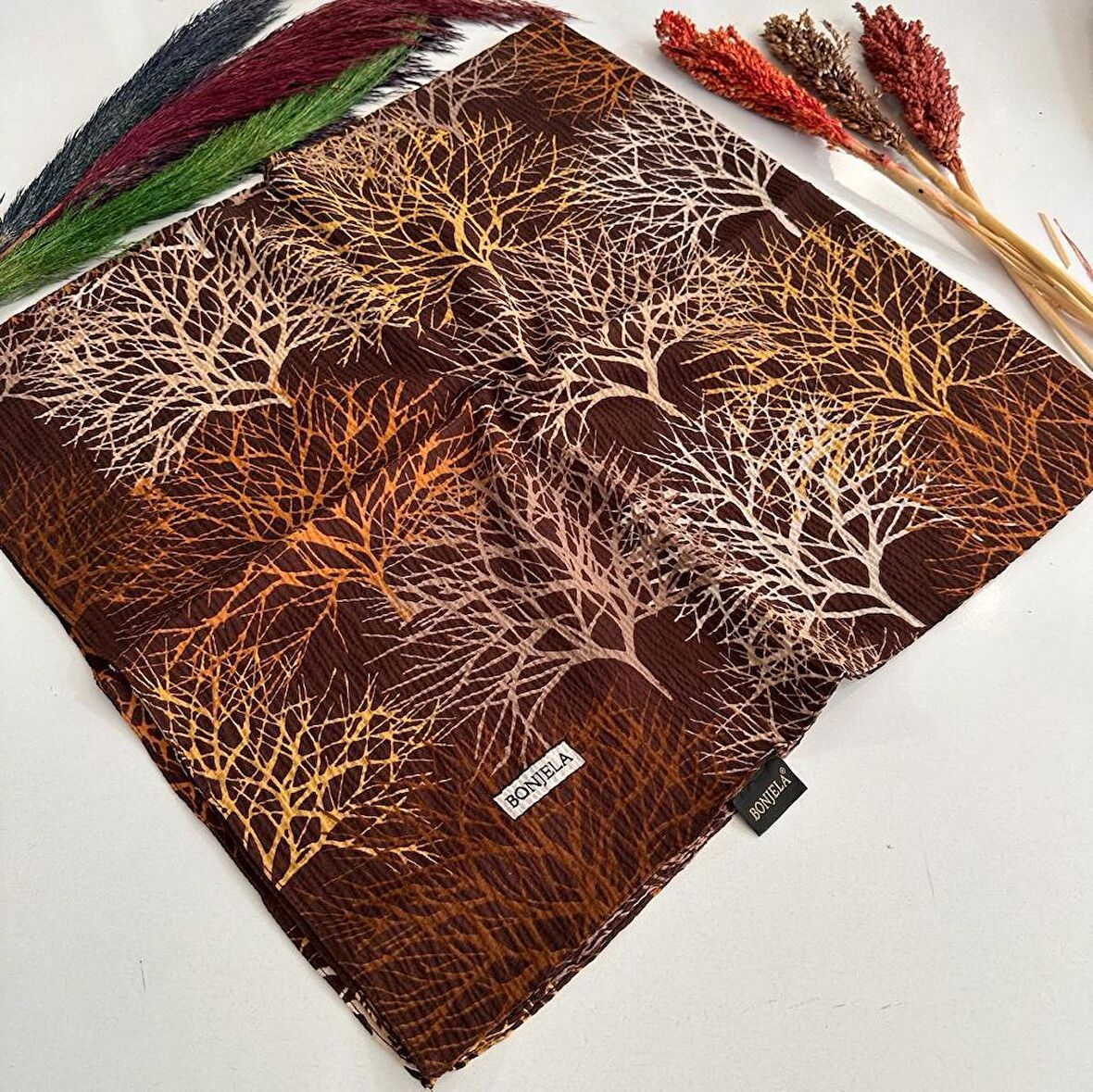 Bonjela Desenli Mio Cazz Eşarp BJ1208