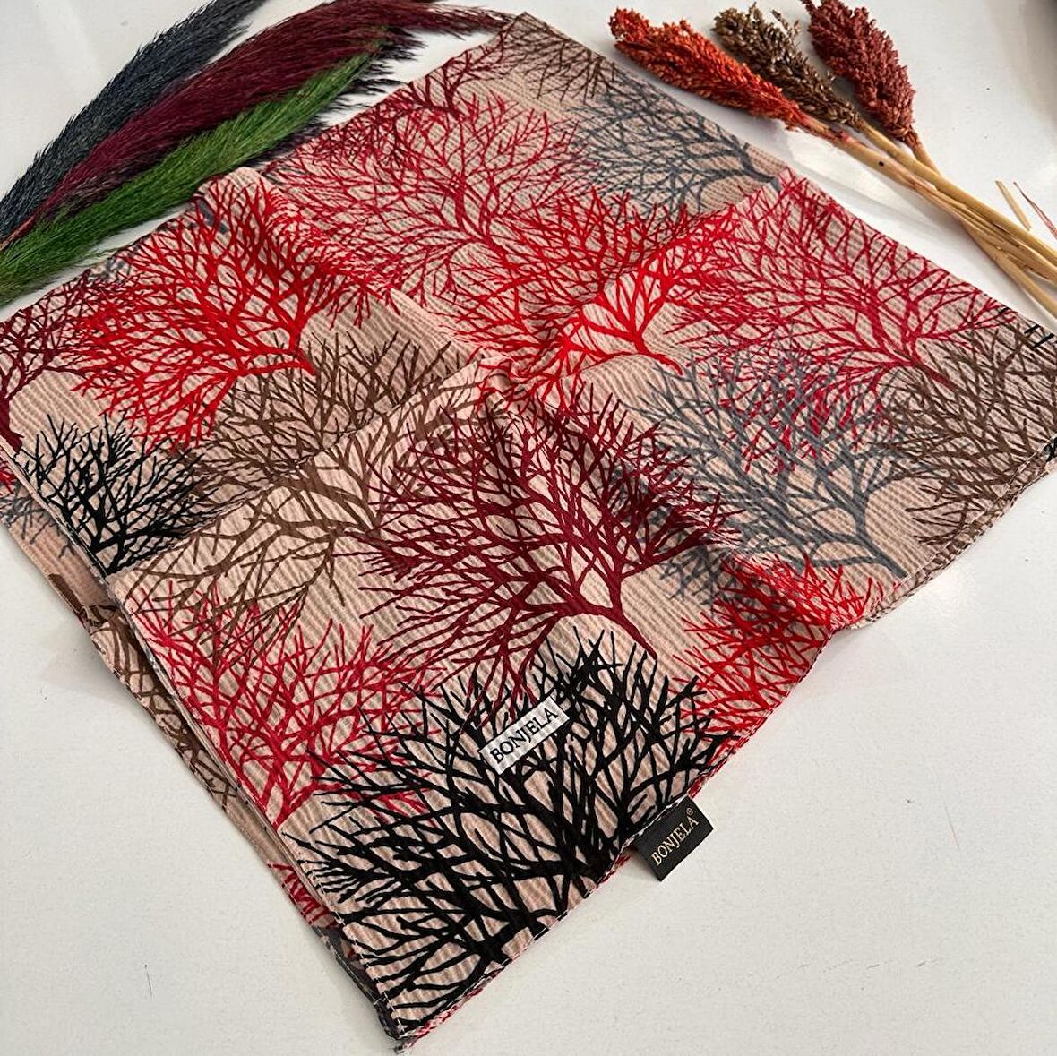 Bonjela Desenli Mio Cazz Eşarp BJ1209