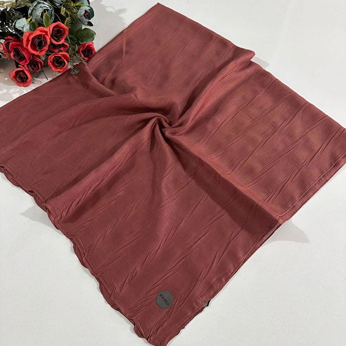 Bonjela Pliseli Bambu Eşarp Kiremit PBE0215