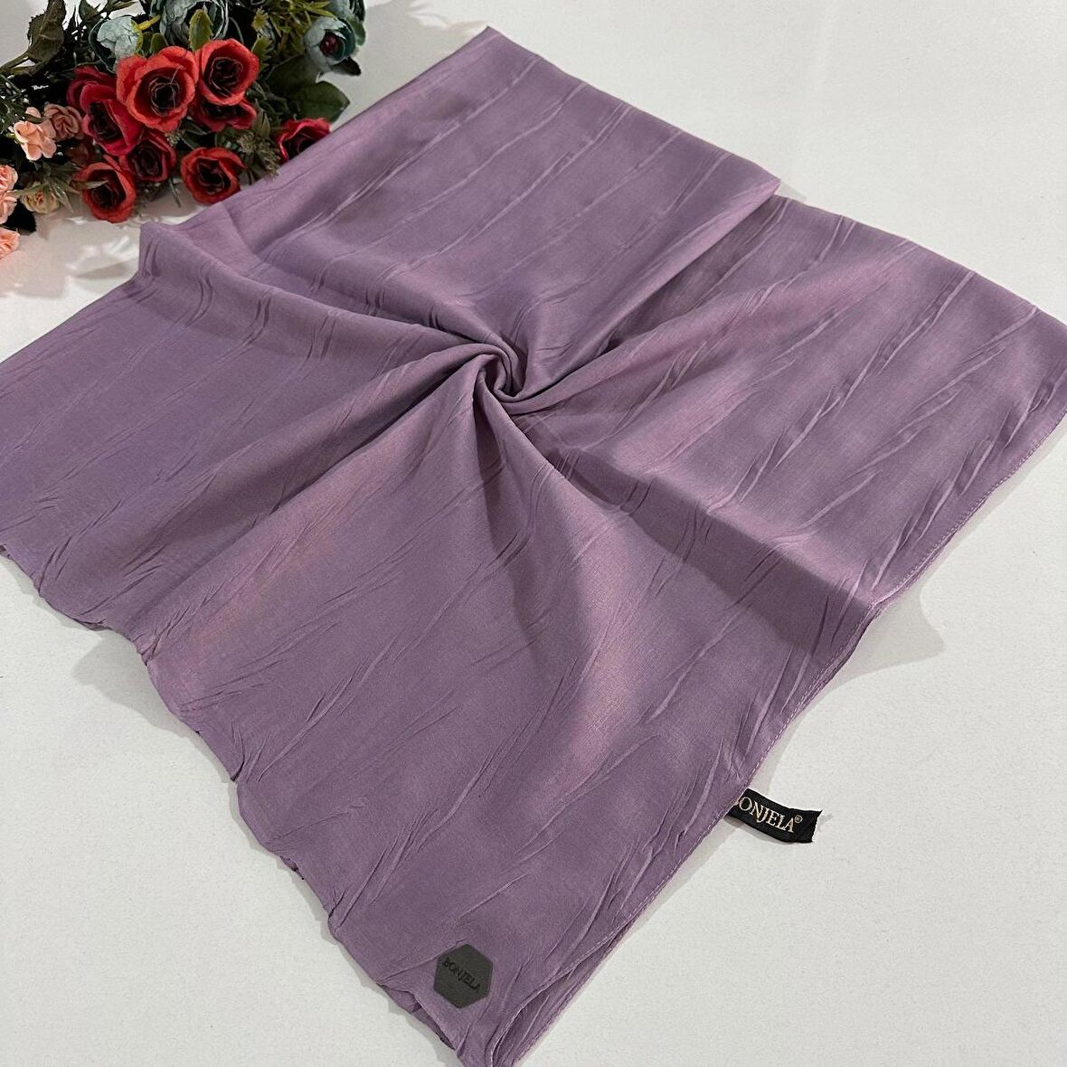 Bonjela Pliseli Bambu Eşarp Lila PBE0229