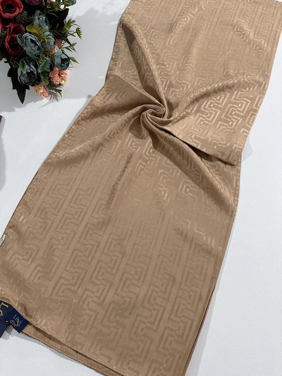 Levidor Premium Jakar Şal Sütlü Kahve LJK0408