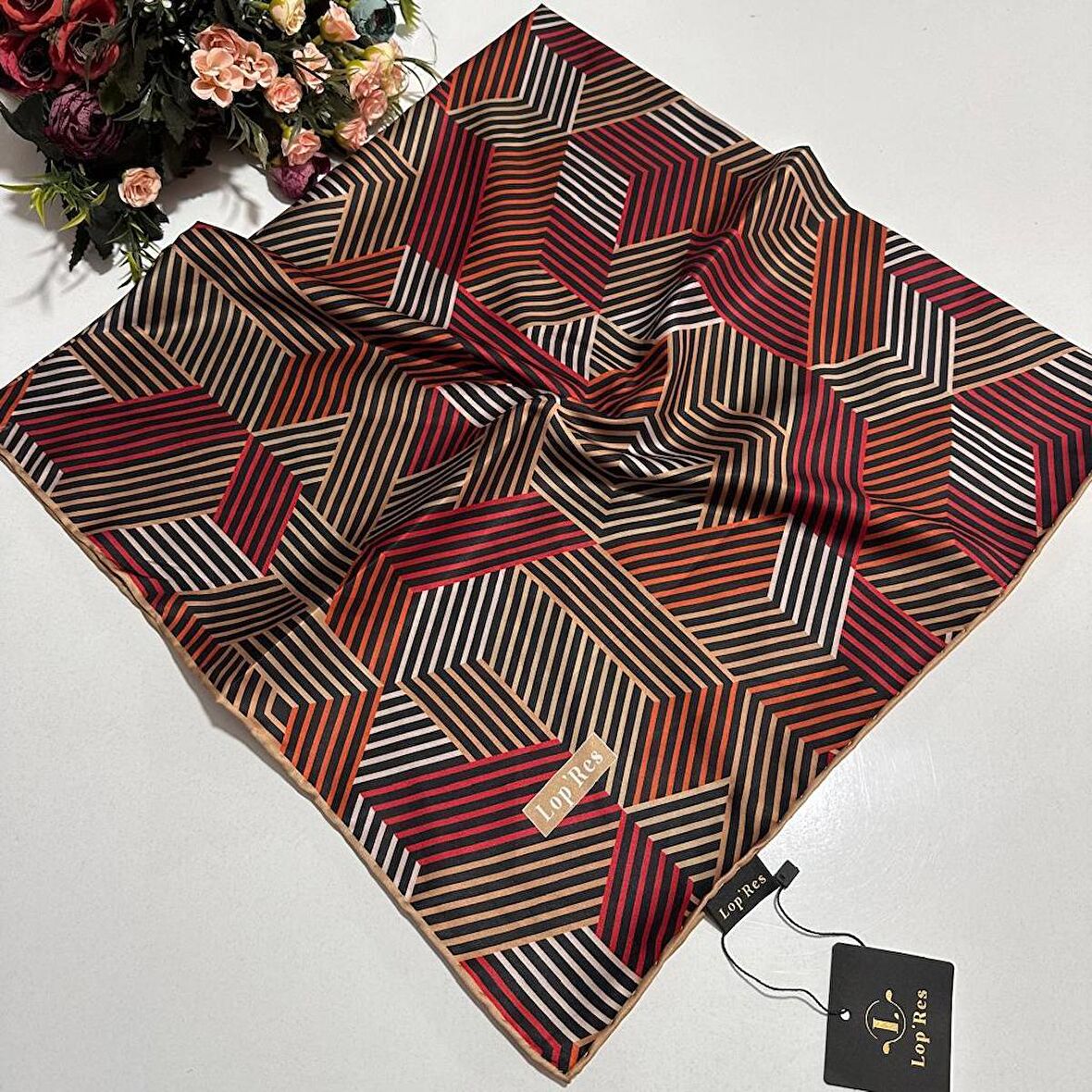Lopres Dijital Twill Eşarp VX0204