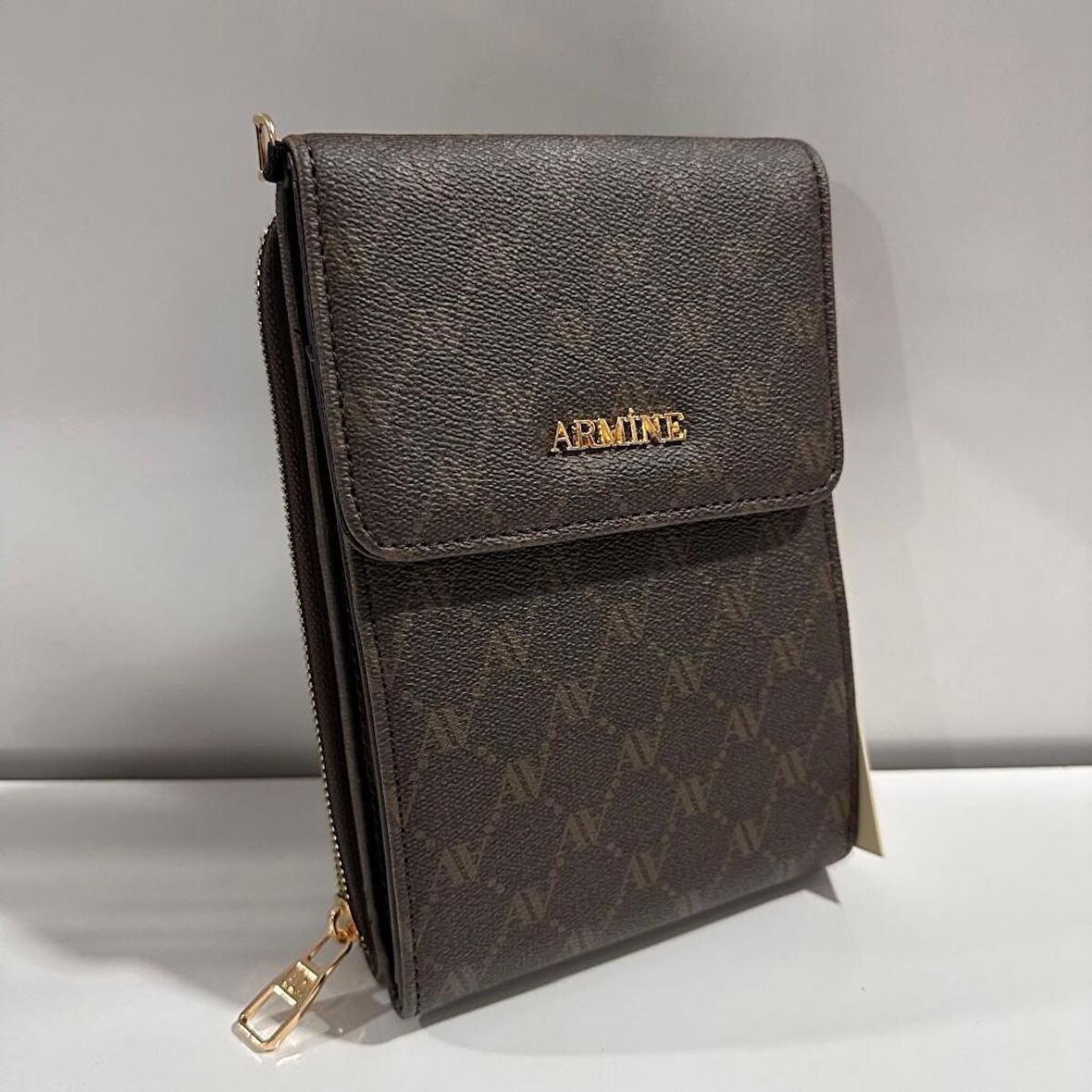 Armine Kadın Çanta Noktalı Kahve AR26603