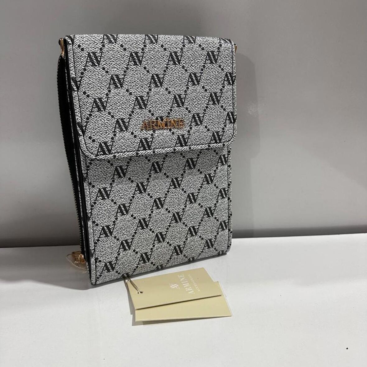 Armine Bayan Çanta Noktalı Gri AR26604
