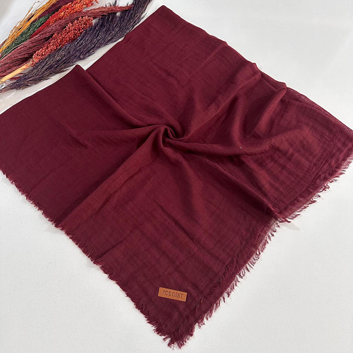 Polo İst. Bürümcük Bordo Eşarp NY0115