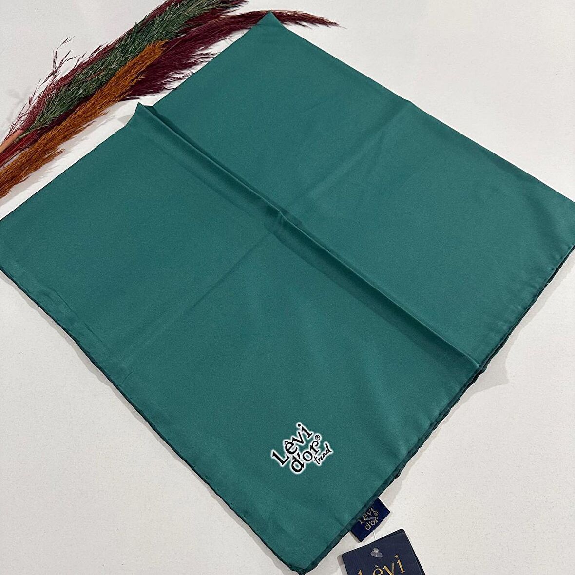 Levi'dor Trend Düz Renk Eşarp Zümrüt LVB57