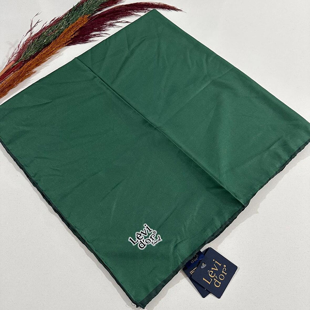 Levi'dor Trend Düz Renk Eşarp Zümrüt LVB62