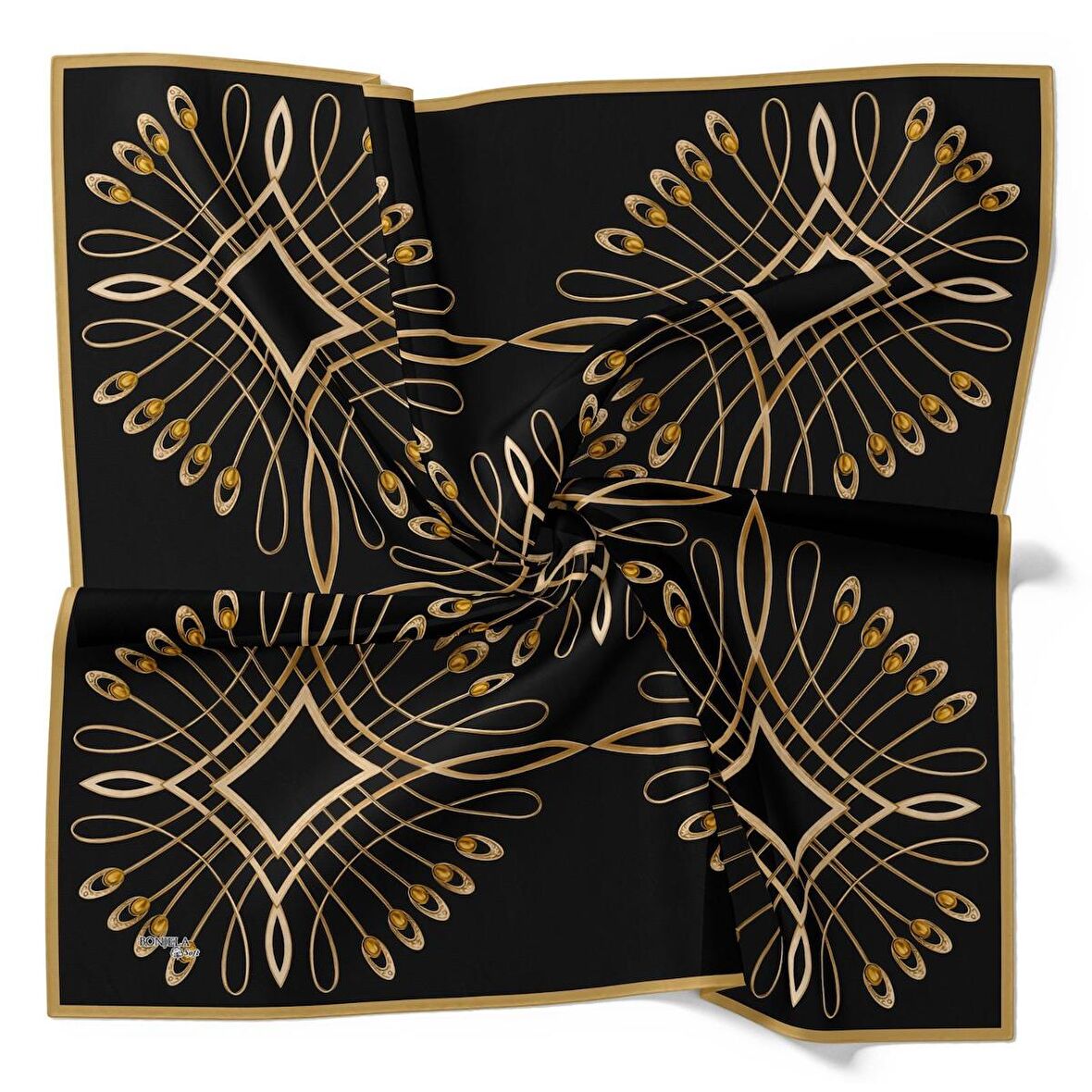 Bonjela Soft Pamuklu Eşarp Özel Seri Gold LDB5203