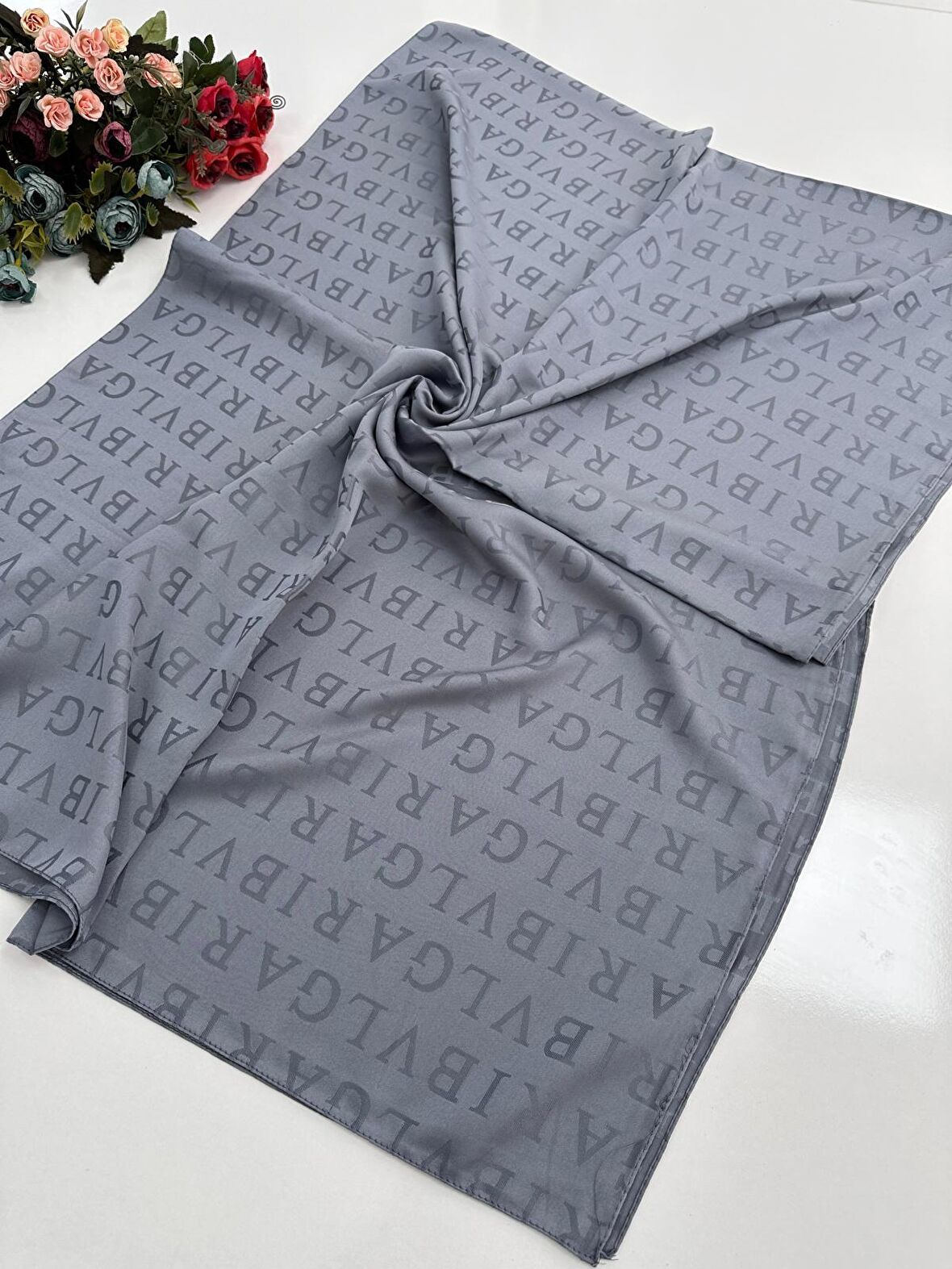 Locella Jakar Şal B Desen Koyu Gri JSL0903