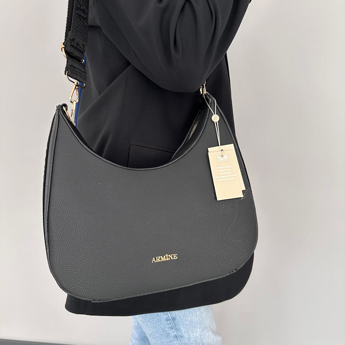 Armine Bayan Çanta Siyah Düz AR38701