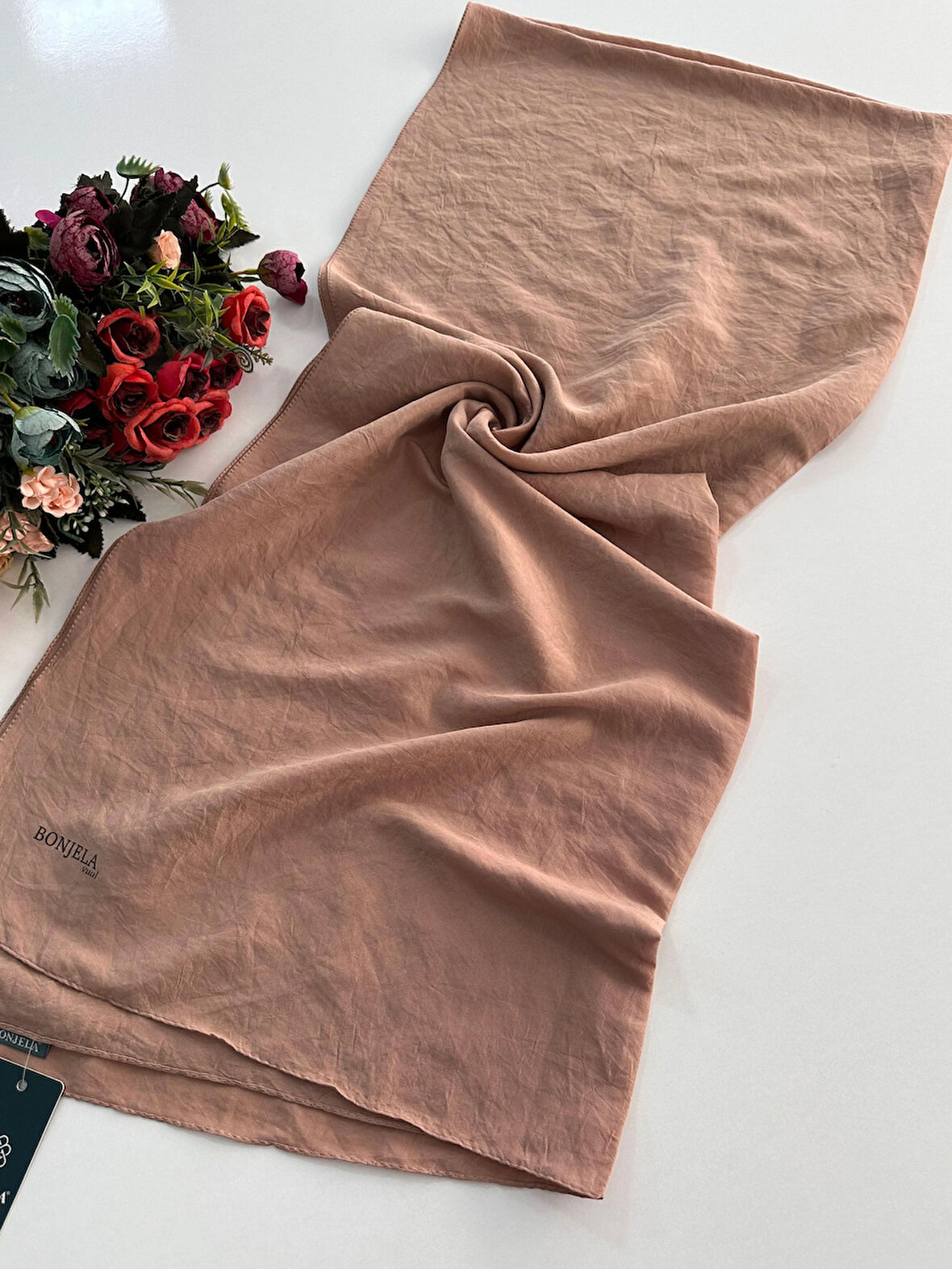 Bonjela Vual İpeksi Şal Moka HVS0106