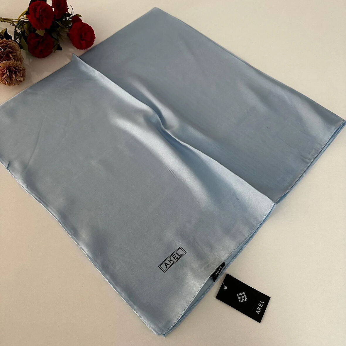 Akel Düz Kristal Eşarp Gök Mavisi LTA0410