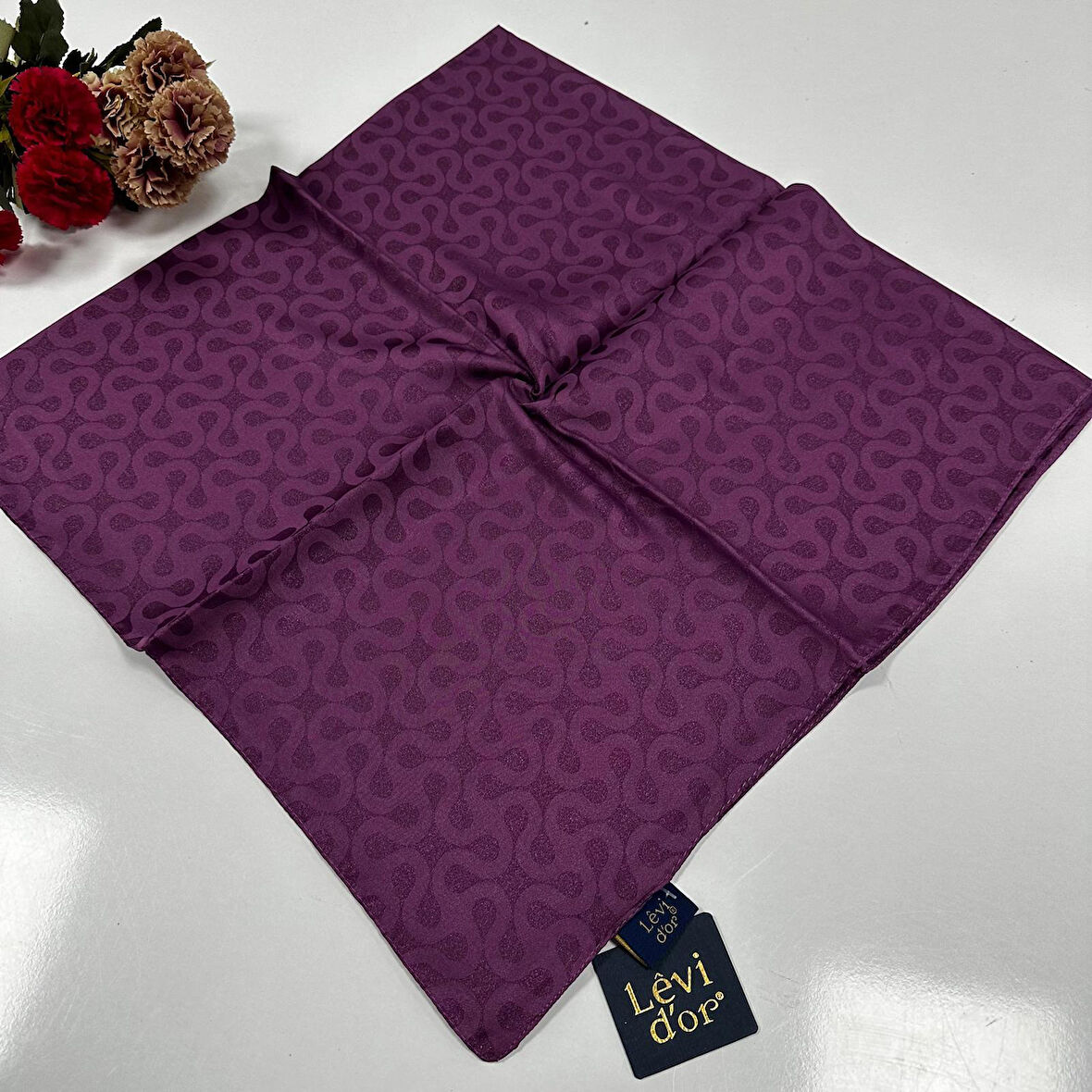 Levidor Kristal Jakar Pamuk Eşarp Mürdüm JPR0105