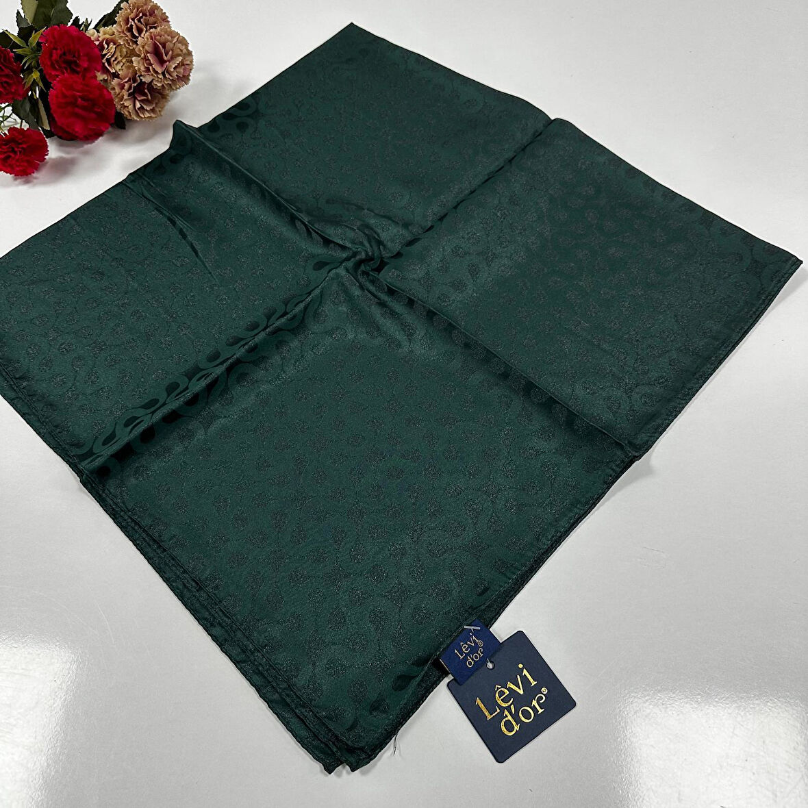 Levidor Kristal Jakar Pamuk Eşarp Zümrüt JPR0112