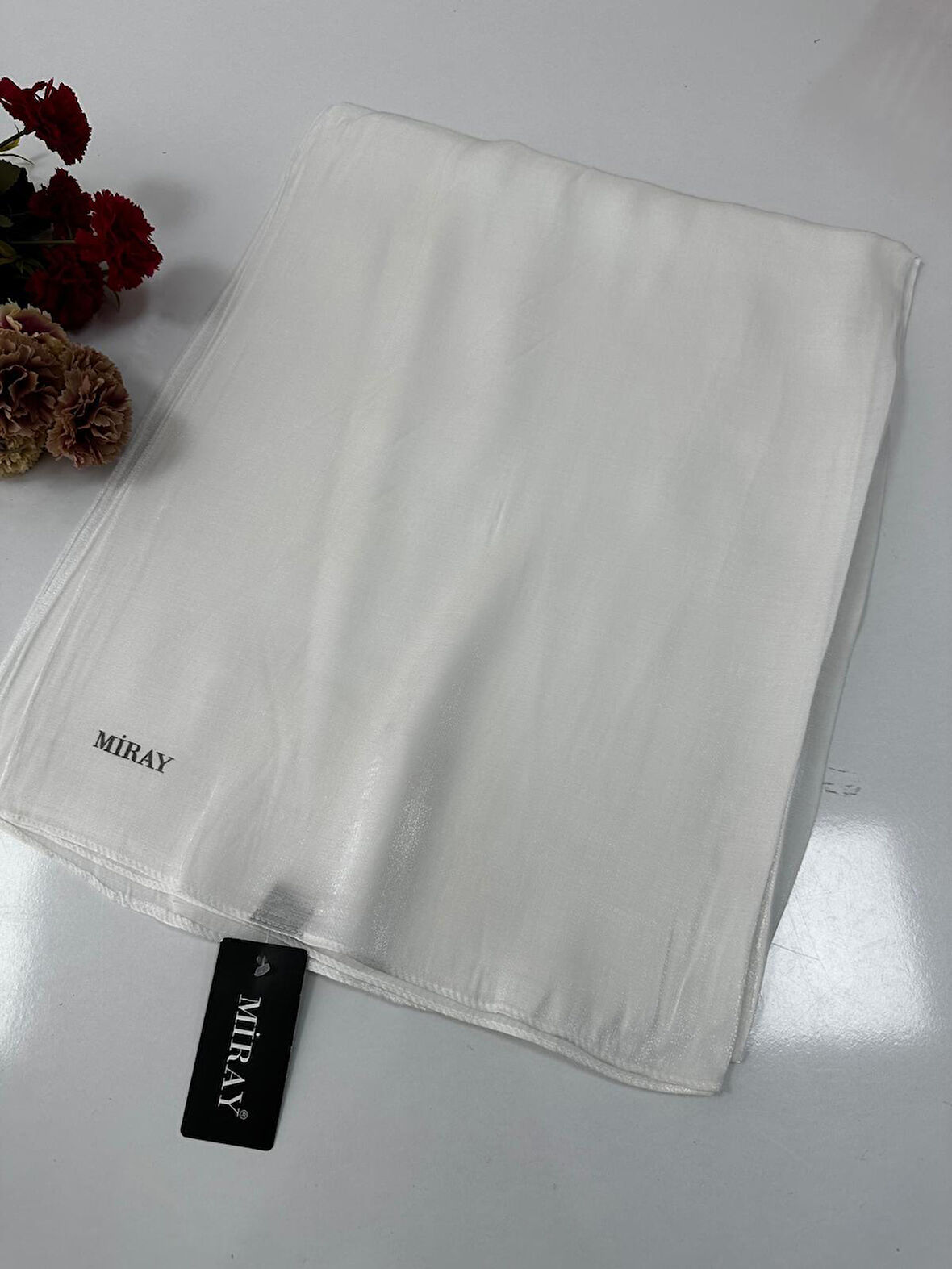 Miray Palmier Abiye Şal Renk:Beyaz JMJ0119