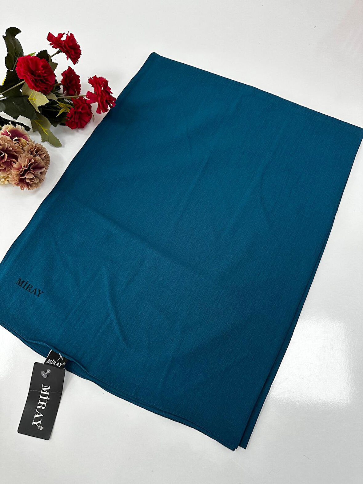 Miray Romeo Pamuk Keten Şal Renk: Petrol VDM0103