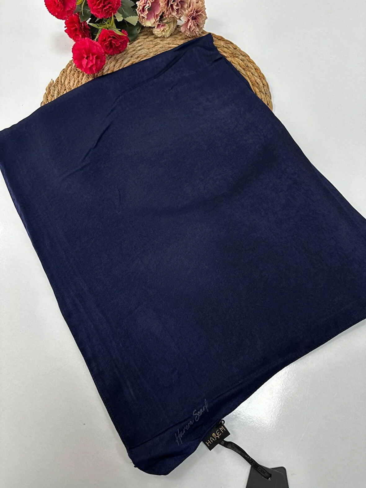 Harem Feyza Lüx Şal  Lacivert HFS0107