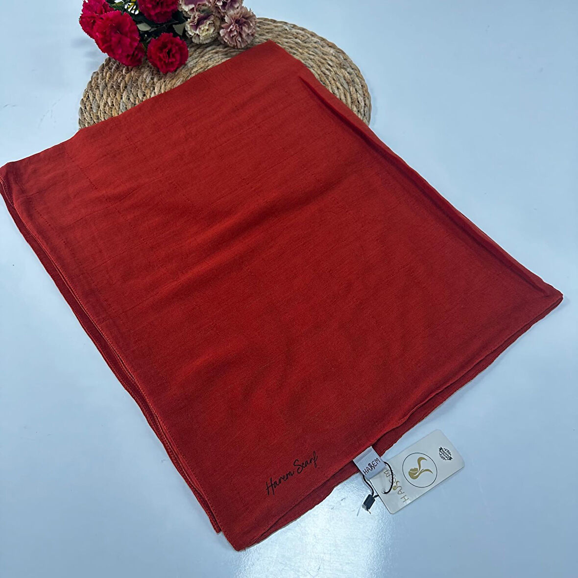 Harem Nilda Pamuk Şal Kiremit HFN0120