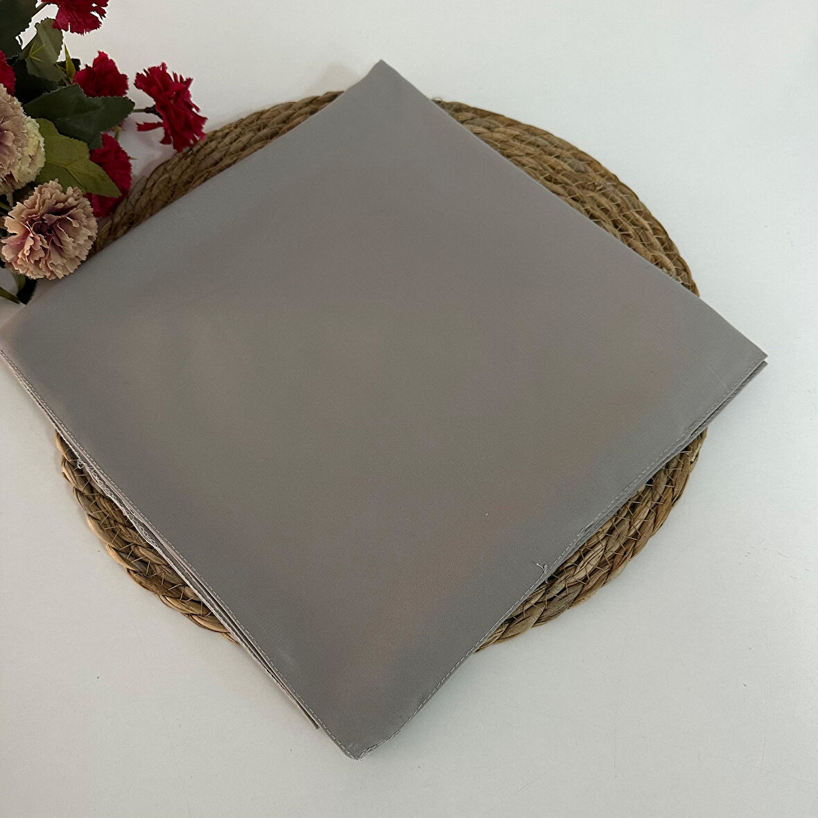 Polo Craft Açık Gri Medine İpeği Eşarp MEB0219