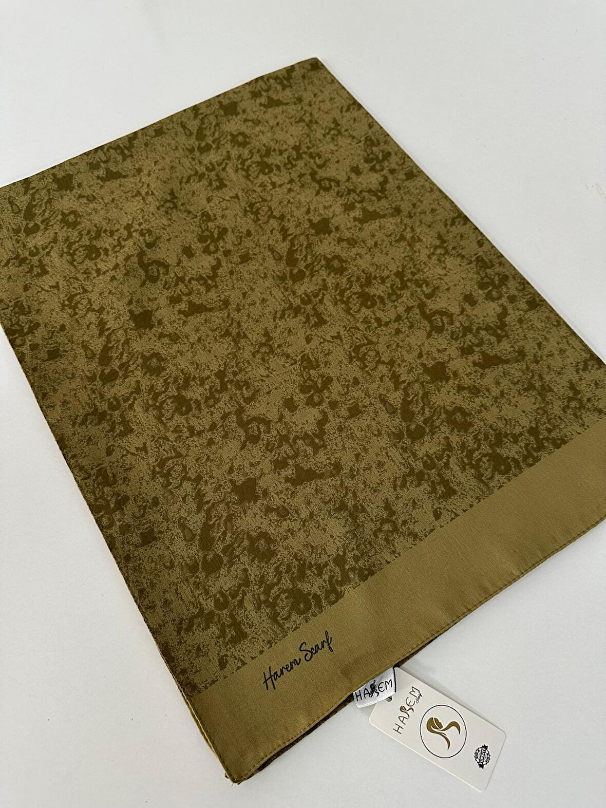 Harem Desenli Pamuk Gold Silvia Oksit Şal HFW0312