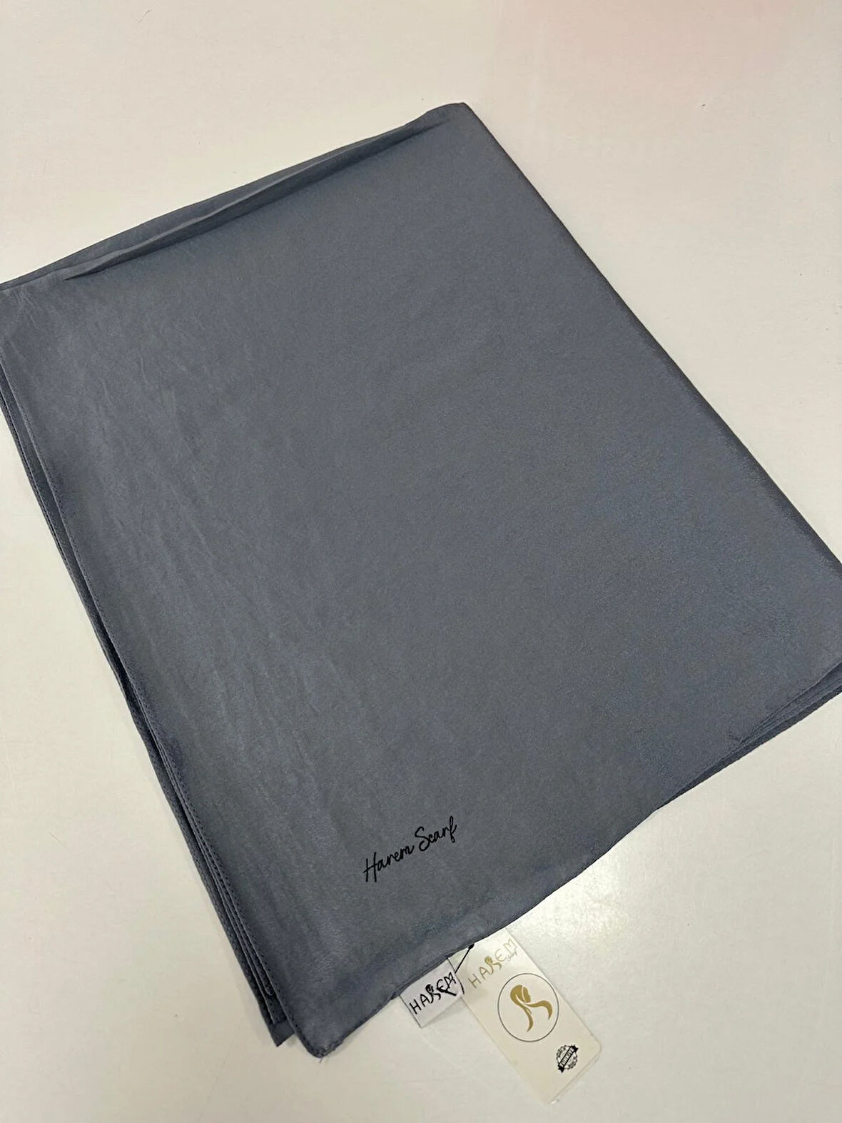 Harem Vual İpeksi Şal Koyu Gri HVH0257