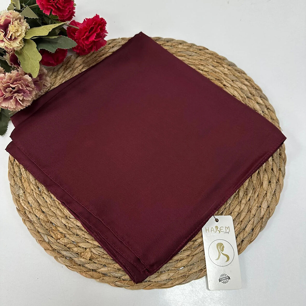 Harem Comosaten Eşarp Bordo JHB0122