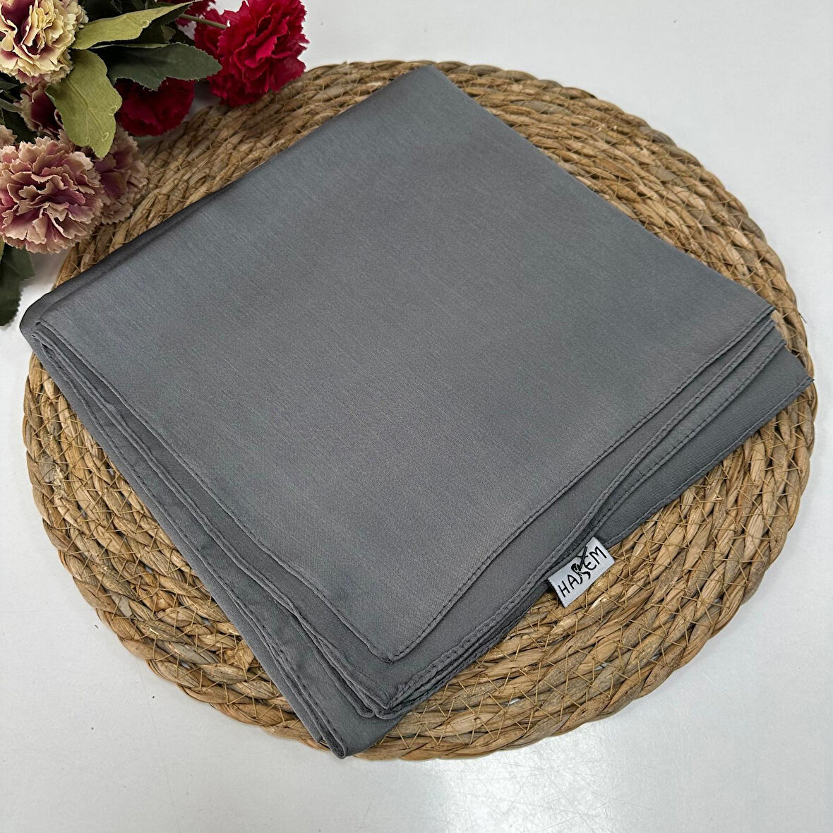 Harem Comosaten Eşarp Açık Gri JHB0124