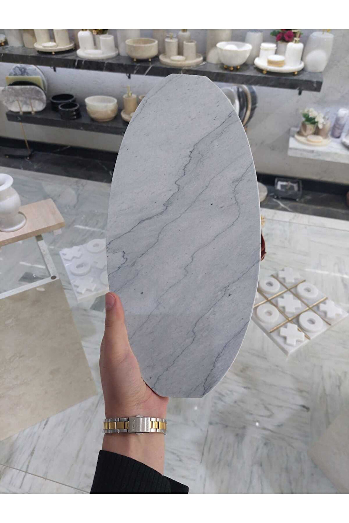 MERMER SUNUM TABAĞI-PEYNİR TABAĞI-37*17 cm