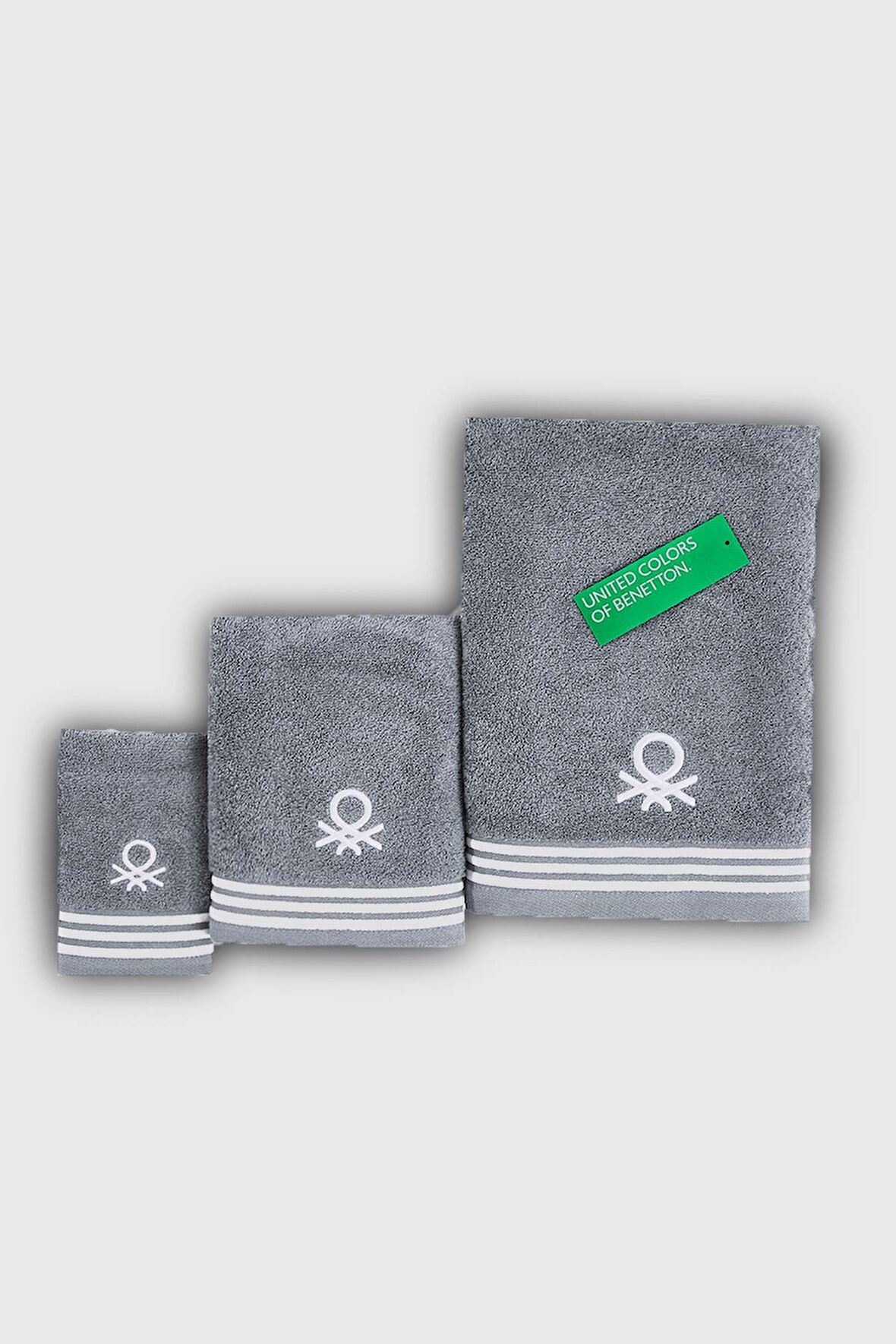 BE-0840ST-GY Benetton Havlu Set (Bath&Hand&Guest)