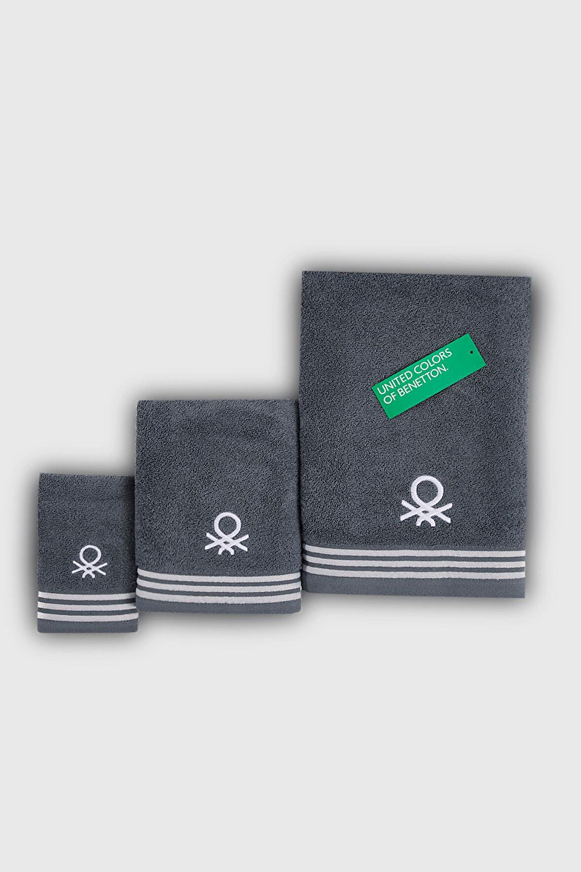 BE-0840ST-DGY Benetton Havlu Set (Bath&Hand&Guest)