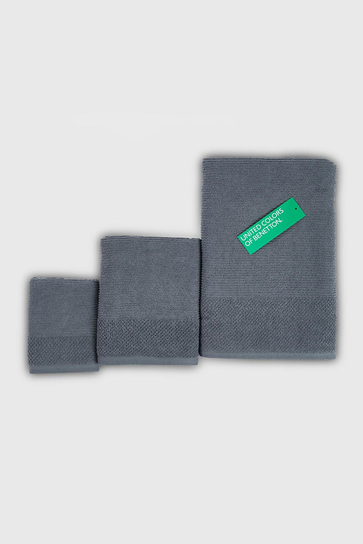 BE-0829ST-DGY Benetton Havlu Set (Bath&Hand&Guest)