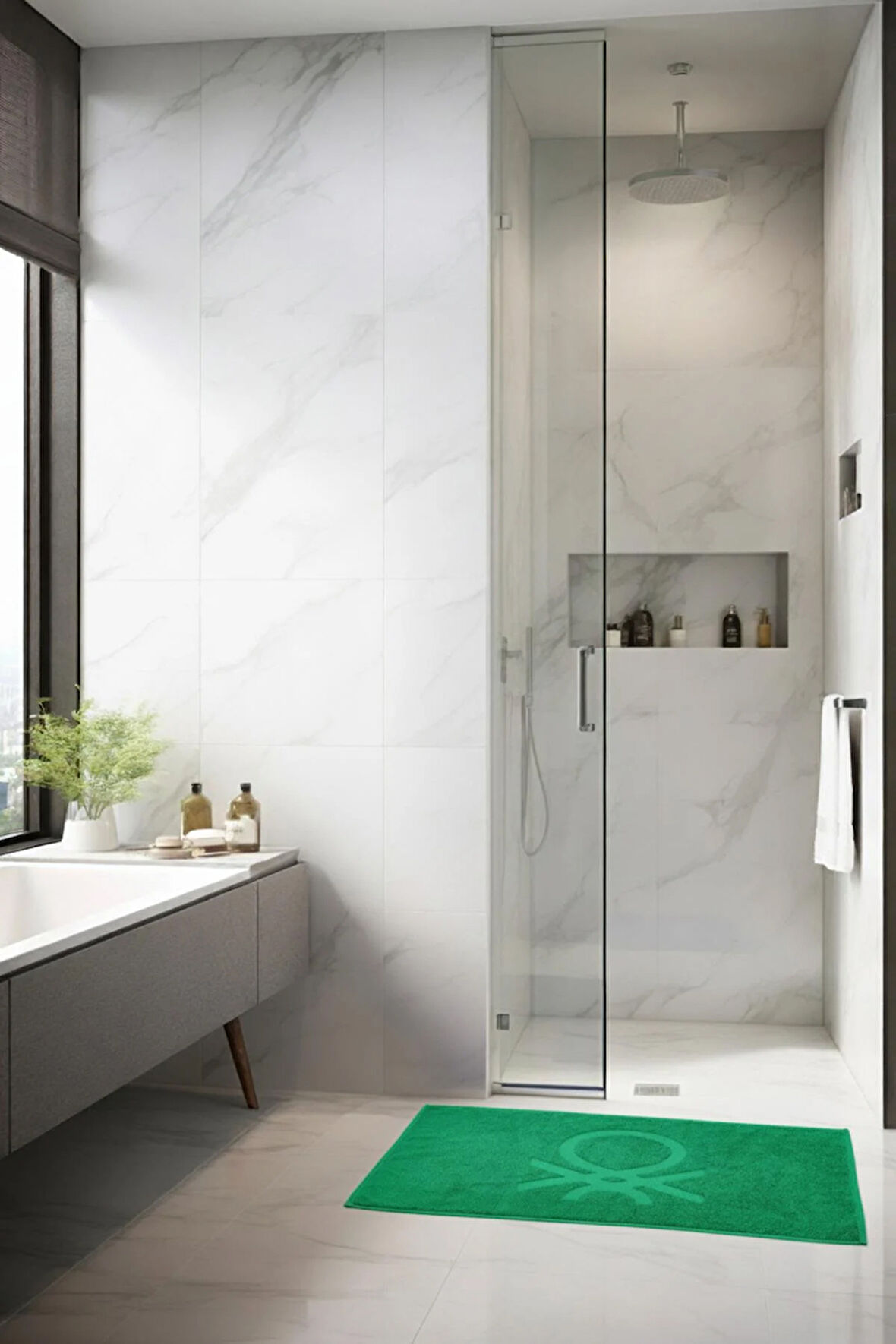 BE-0187-GR Benetton Banyo Paspas Havlu