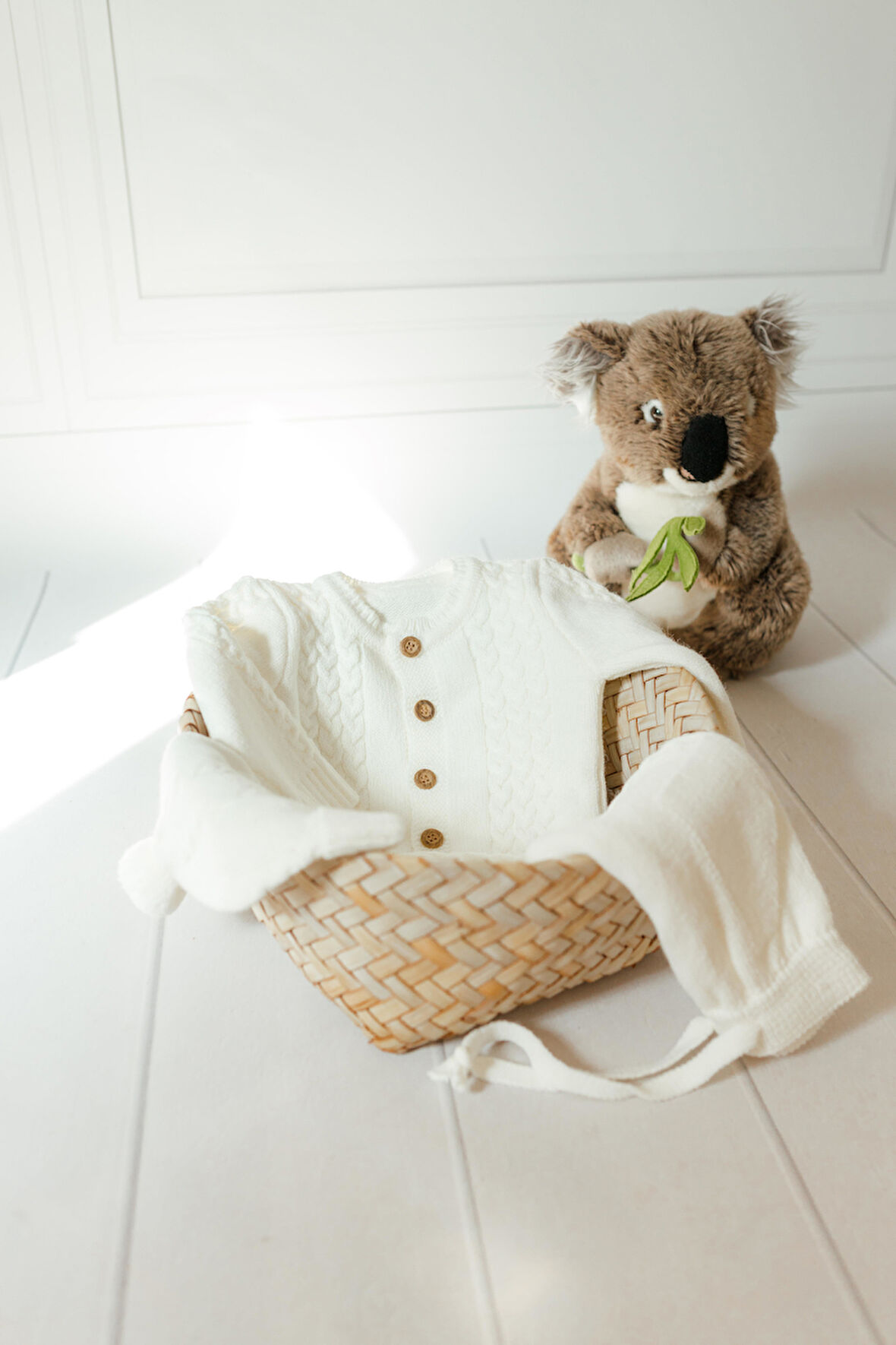 Saç Örgü Triko Bereli Alt Üst Takım Ekru