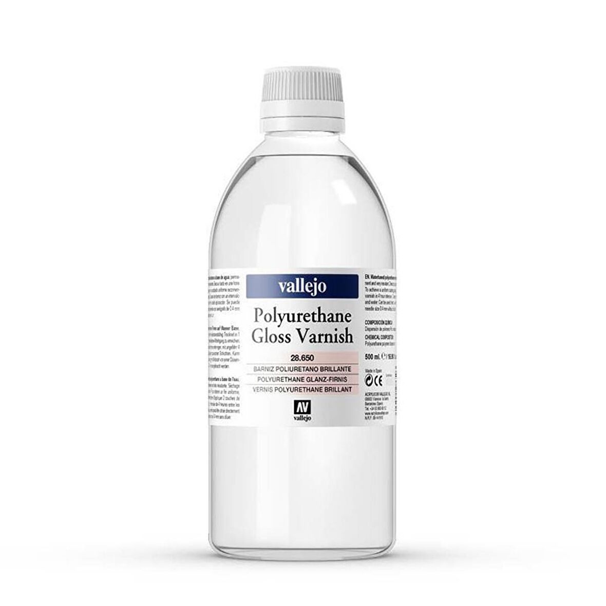 Vallejo 28650 500 ml. Poliürethan Parlak Vernik, Model Boyası