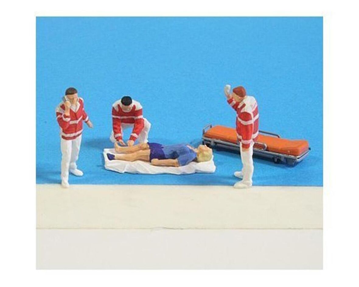 Preiser 10543 1/87 Ölçek ilkyardım yapan sağlık görevlileri Figürleri