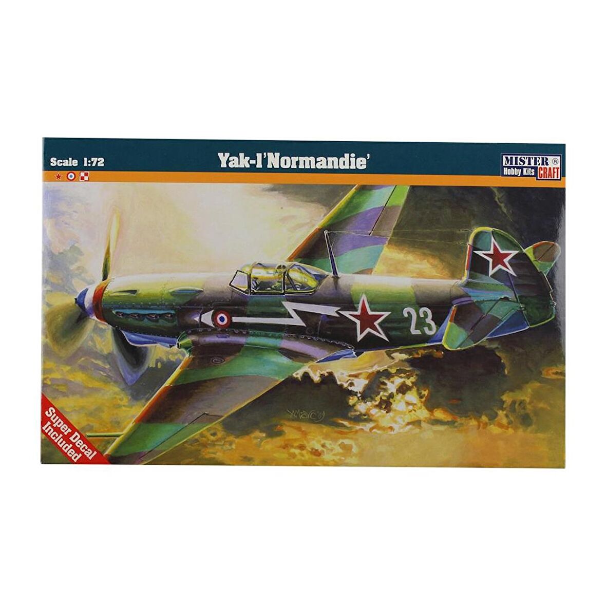 Mistercraft B019 1/72 Yakovlev Yak-1M Normandiya Savaş Uçağı Plastik Model Kiti