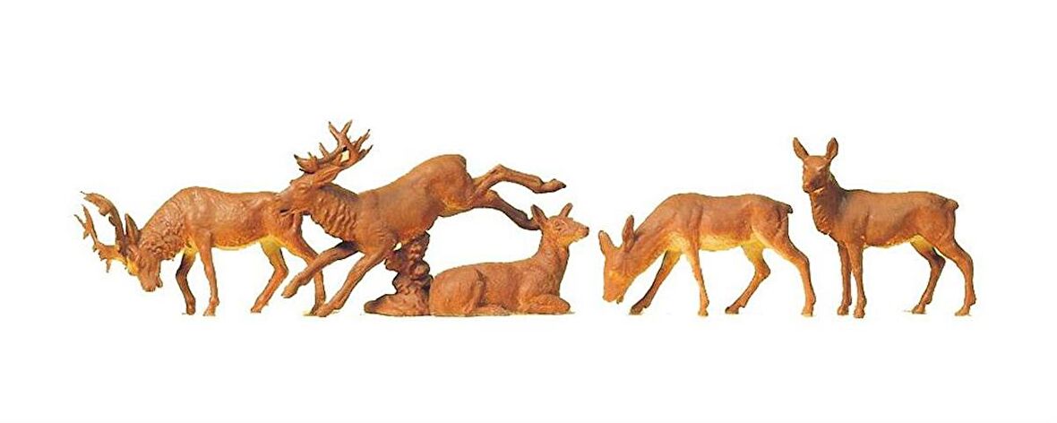 Preiser 14179 1/87 Ölçek geyik figürleri - 5 adet Figürleri